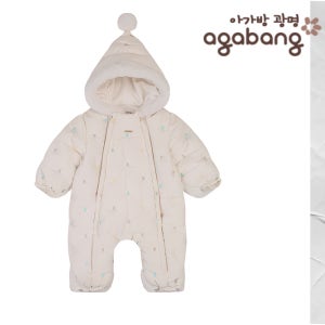 아가방 우주복 아룰렛몰 가브곰자수다운우주복 S7 아기패딩 방한 외출복 선물 겉싸개