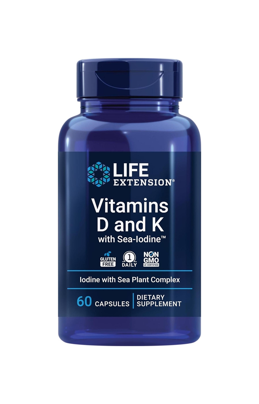 라이프익스텐션 <b>비타민</b>D <b>비타민</b>K with SEA <b>IODINE</b> 60캡슐
