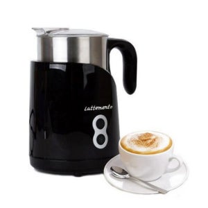 라떼멘토 우유거품기 블랙 스테인레스 인덕션 400ml 대용량 프리미엄 홈카페 카푸치노 라떼