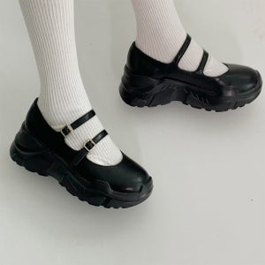 메리제인 스니커즈 운동화 슈즈 스트랩 발편한 통굽 키높이 여성 스니커즈