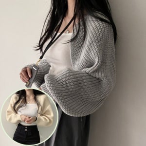 봄 가을 크롭 3컬러 시크 여자 가디건 패션 디자인 스타일링 포인터 여성 긴팔티 아우터
