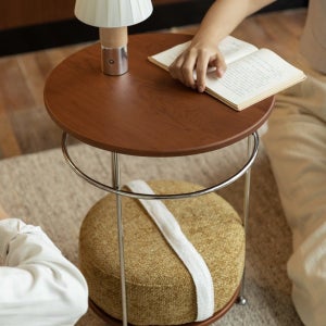 코코아 원목 사이드테이블 좌식 소파 보조 쿠션 다용도 티테이블 인테리어