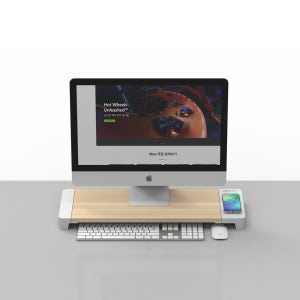 NEXT-MS3307W PD15W 고속 무선충전 심플모니터 스탠드