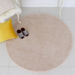 먼지없는 워셔블 장모 온감 러그 대형 거실 침실 원룸 원형 150