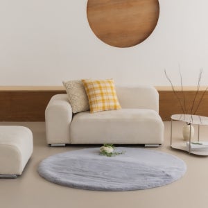 먼지없는 워셔블 장모 온감 러그 대형 거실 침실 원룸 양모 사계절 원형 200