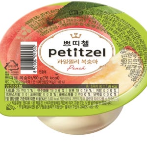 Petitzel 쁘띠첼젤리 5400g 90g x 60개 밀감 복숭아