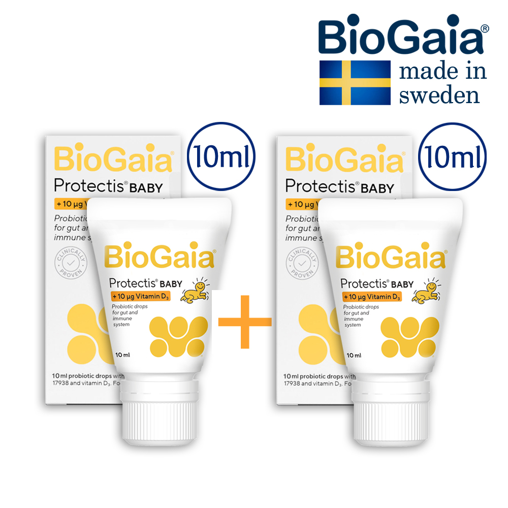 바이오가이아 유산균 <b>비타민D</b> 신생아 아기 이지드롭 <b>베이비</b>드롭 프로텍티스 10ml, 2개