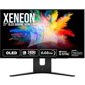 Corsair XENEON 27QHD240 27인치 OLED 게이밍 모니터 - 2560 x 1440 240Hz 003ms NVIDIA G-SYNC 호환 AMD QHD - 240Hz