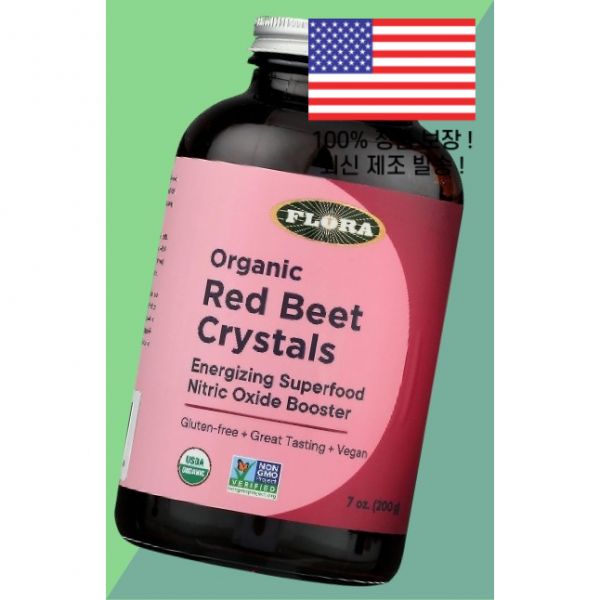 플로라 오가닉 <b>레드비트 크리스탈</b> 7oz Flora Organic Red Beet Crystals 7 oz Powder 3859953