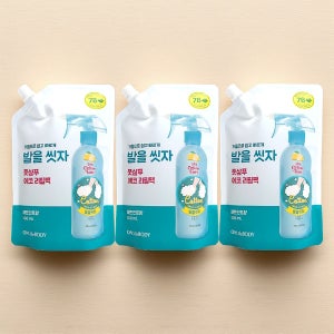 대용량 발 세정제 리필 500ml 3개 풋샴푸 풋워시 거품 세정 발 전용 데일리 욕실 필수