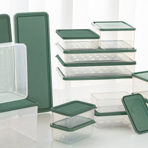 팝잇x비트리 시즌2 냉동보관에도 부드럽게 휘어지는 냉동실 냉장고 정리용기 26종, 그린, 1세트