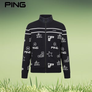 핑 골프웨어 남성 골프 니트 구스 다운 집업 니트 가디건 1D4SD382