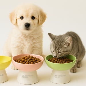 솜솜펫 프리미엄 고양이 강아지 도자기 밥그릇