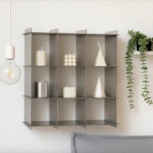 메탈 벽선반 9칸 알루미늄 수납선반 미니 오브제 거실 인테리어
