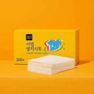 가성비가브랜드다 이염방지 세탁시트 국내산 대용량 200매+200매