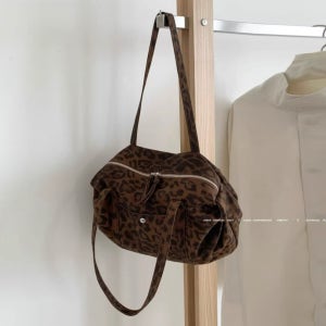 2292. 코지호피 레오파드 데일리 캐쥬얼 힙 스트릿 포인트 트렌디 숄더백 - 아이보리, 모카, 카키