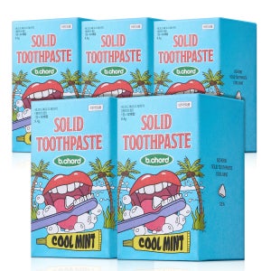 (총60정) 비코드 에코 고체치약 12정X5박스 쿨민트향 개별포장 여행용 휴대용