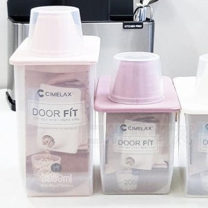 도어핏 잡곡통 2050ml 3050ml 쌀 씨리얼 파스타 냉장고 포켓도어 정리 보관 용기