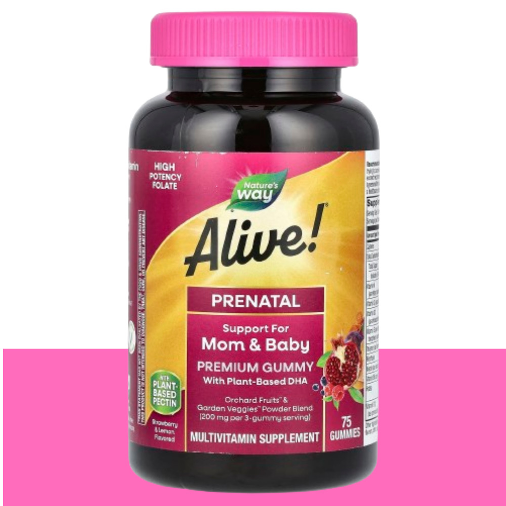 네이처스웨이 임산부 종합 멀티 비타민 Alive 딸기&amp;레몬 구미젤리 75개