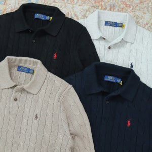 폴로 랄프로렌 26SS 케이블 긴팔 카라 니트 5Color
