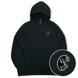 옥스타 남녀공용 발라당 고양이 자수 스냅 버튼 후드티