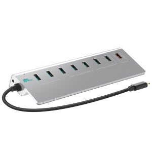 이지넷 유전원 7포트 USB C to A타입 케이블 충전 허브 NEXT-3372TC-10G