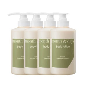 먼스앤데이즈 퍼퓸케어 바디로션 린든(라임앤바질), 500ml, 4개