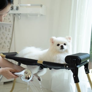 [소형]다리가 아픈 아이도 편하게 강아지 고양이 목욕기구 미용기구 목욕받침대 펫그룸 대형세트 1대(해먹포함)