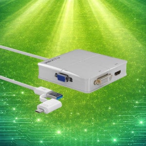 이지넷 USB C A to 4K 멀티허브 디스플레이 화면 확장 어댑터 NEXT-DL303U3D PLUS