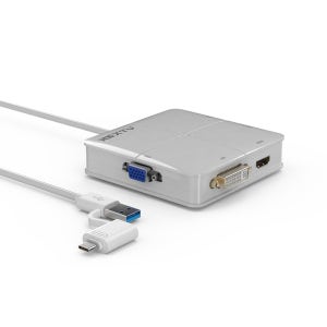 이지넷 USB C A to 4K 멀티허브 디스플레이 화면 확장 어댑터 NEXT-DL303U3D PLUS