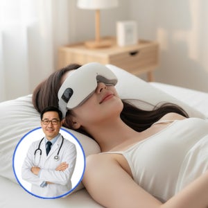 닥터아루 눈마사지기 무선 안구 눈 안마기 림프순환 찜질 다회용 수면 온열안대