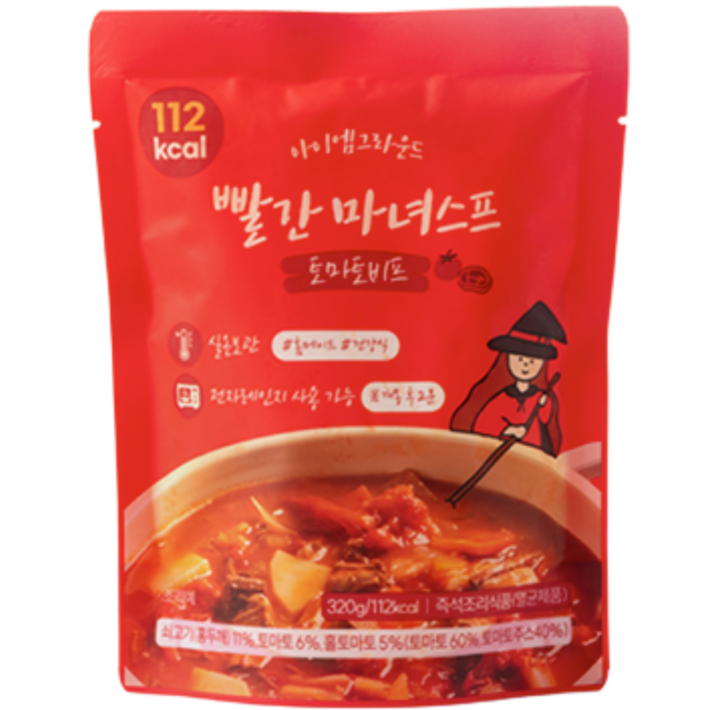 아이엠그라운드 실온보관 토마토 비프 마녀스프 320g 다이어트 독소배출 <b>식단관리</b> 식사대용