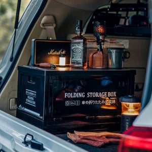 토토스토어21 우드상판 도어오픈형 캠핑폴딩박스 캠핑박스 45L 캠핑용품