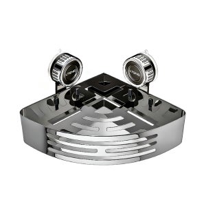 EROOMZ 진공 흡착 무타공 코너선반 욕실 스텐 코너선반