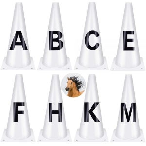 ITULCYO 드레시지 콘 트레이닝 마술 8피스 아레나 레터용 글자 세트 마장 마커 장비 A B C E H K F M 대형 마크