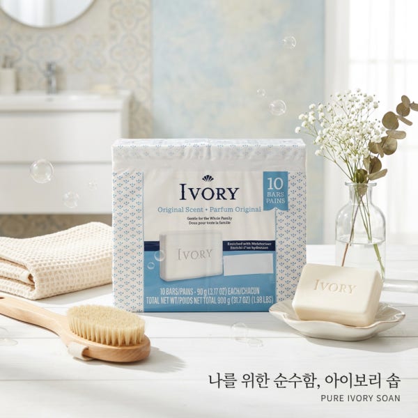 아이보리 젠틀바 오리지널향 비누 90g x 20 [트레이더스] 세안 미용 세수비누