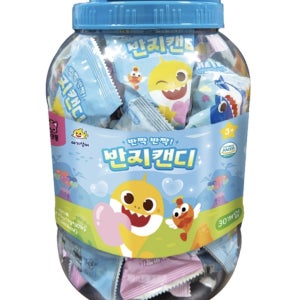 핑크퐁 아기상어 반지캔디 9g x 60개 아이간식 반지사탕 딸기 청포도 복숭아맛 묶음배송 가능