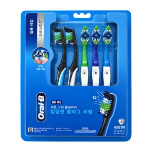 오랄비 크로스액션 어드밴스드 + 어드벤티지 5웨이 클린 칫솔 5개입