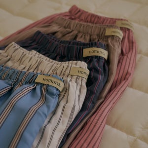 호무로 모먼트 스트라이프 홈웨어 파자마 바지 4color