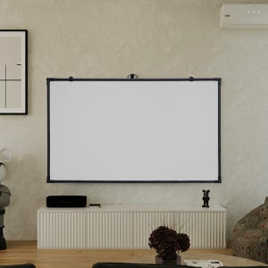 HOME ALR 족자스크린 60인치 4K UHD 이동형 웜화이트 HS-CJW60-S