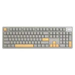 지클릭커 제주WK107 1K 파도스위치 풀윤활 무선 블루투스 기계식 키보드 크레용옐로우 제주바다 보글보글 37g