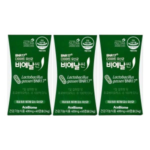 다이어트 유산균 비에날씬 400mg x 60캡슐 3개