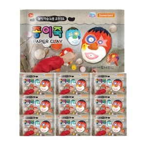 도너랜드 종이죽 200g X 10개 조형 학습 놀이 지점토