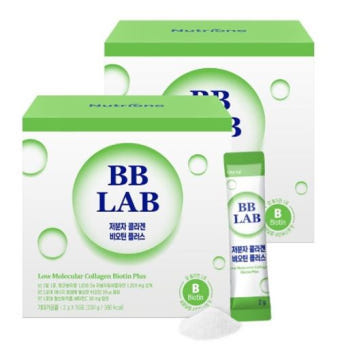 뉴트리원 비비랩 저분자 콜라겐 비오틴 플러스 2g x 80포 2개 160포 160일분