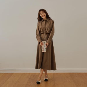 [한정수량 SALE]이중스트링 셔츠원피스