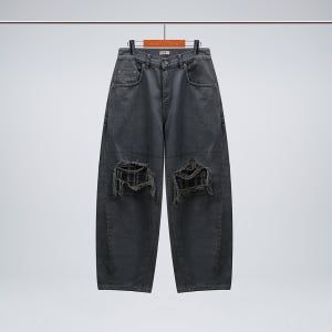 2025F/w ILL Stage Promotion - 세미와이드 커버 체크 데님팬츠