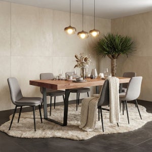 미라지가구 CW083N Becca 원목 6인용 식탁세트 1900