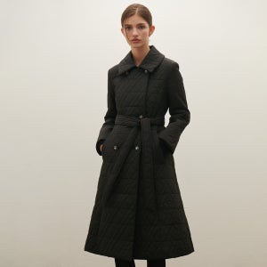 [네이버 단독][샤틴] 더블버튼 퀼팅 롱패딩 O254T872