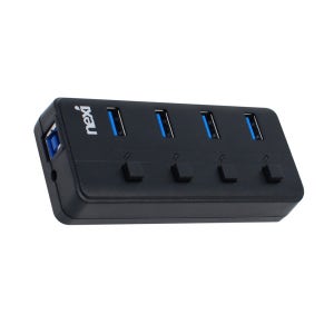 USB3.0허브 유전원 4포트확장 개별전원 충전 노트북 USB분배기연결 RNX0778-1