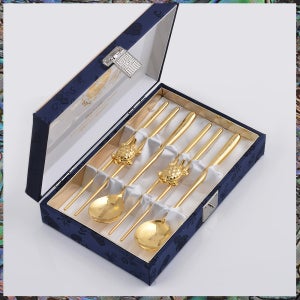 H. JIN 현진 양반가 진공 티타늄 금수저세트2인(포장+쇼핑백) 혼수예단 필수품 시어른